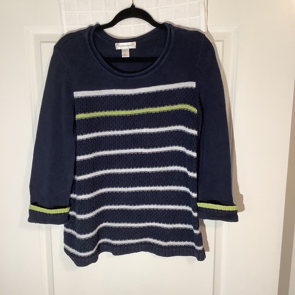 Christopher & Banks Sweaters - Christopher Banks Ladies Pullover Sweater Blue/Green/White Size M
